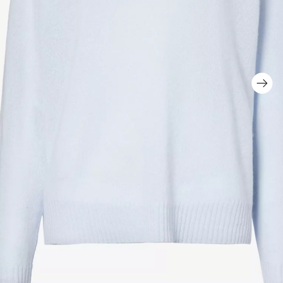 Cashmere Sweater Size Large Blue V Neck 360 Cashmere NWT - Picture 8 of 15